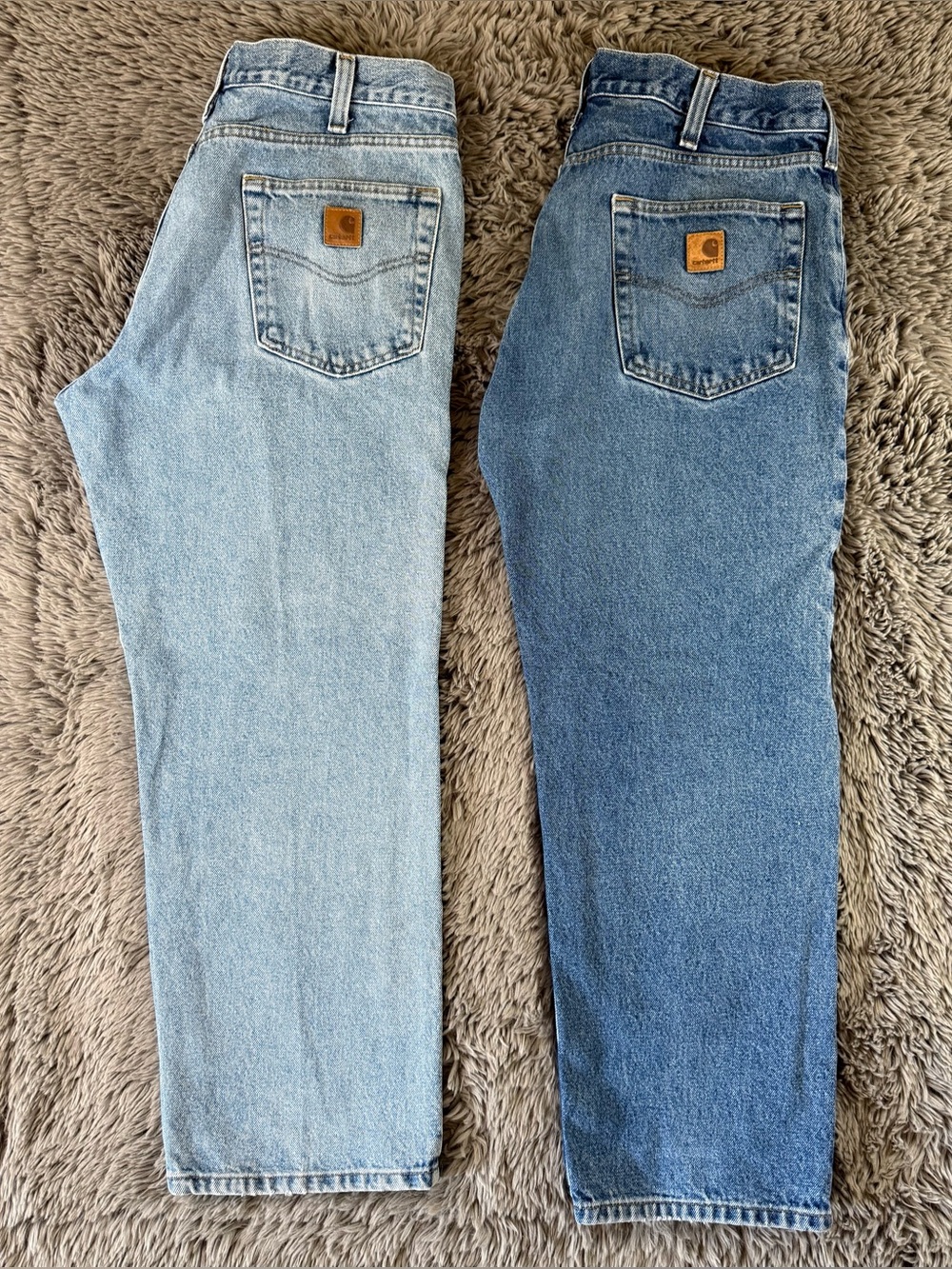 Carhartt B460 Relaxed Fit Straight Leg Jeans Men’s 36x28 Lot of 2